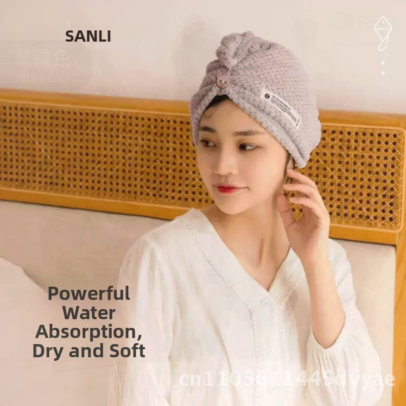 Hair Turban Towel - Sanli Super Absorbent Dry Hair Cap