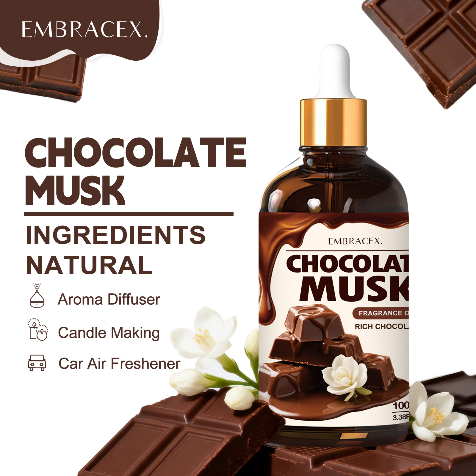 Hair Care Gift - 100ml Chocolate Musk Essential Oil Massage