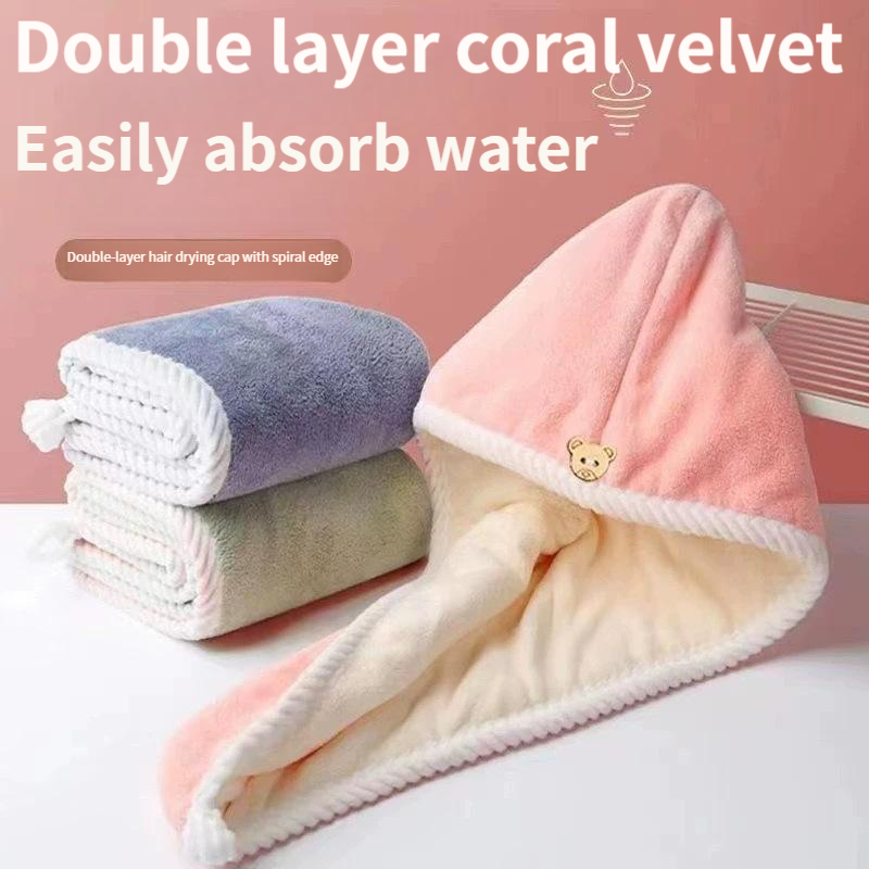 Hair Turban Towel - Super Absorbent Quick Dry Hair Cap
