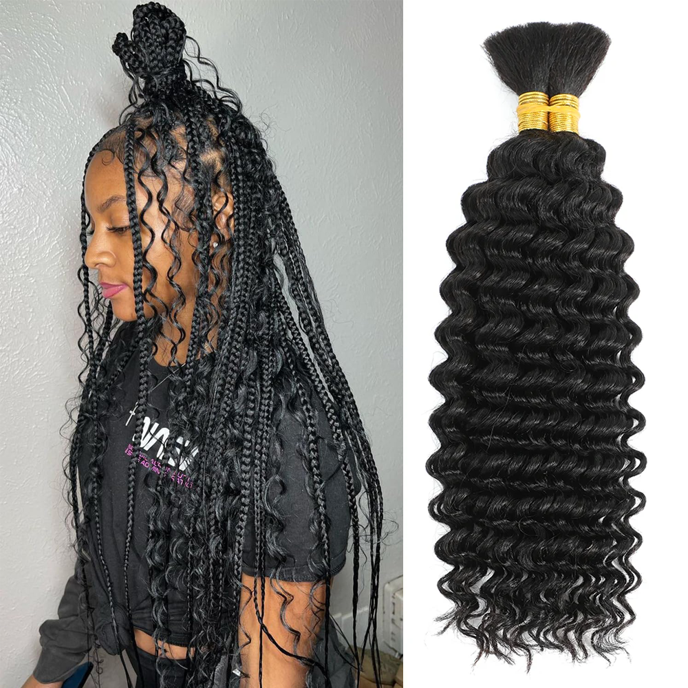 Hair Care Color - Bulk Human Hair Deep Wave For