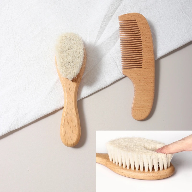 Hair Care Gift - 2pcs Baby Care Hair wool Brush