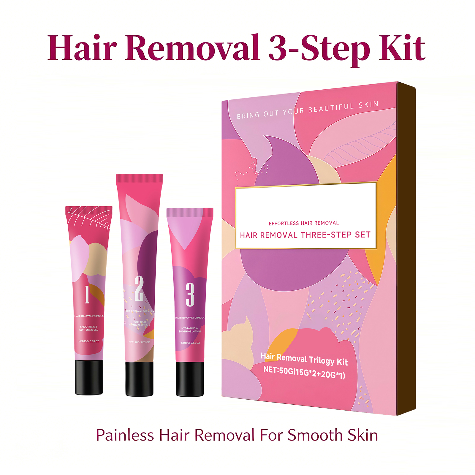 Hair Care Steps - Facial Hair Removal 3-Step Set for