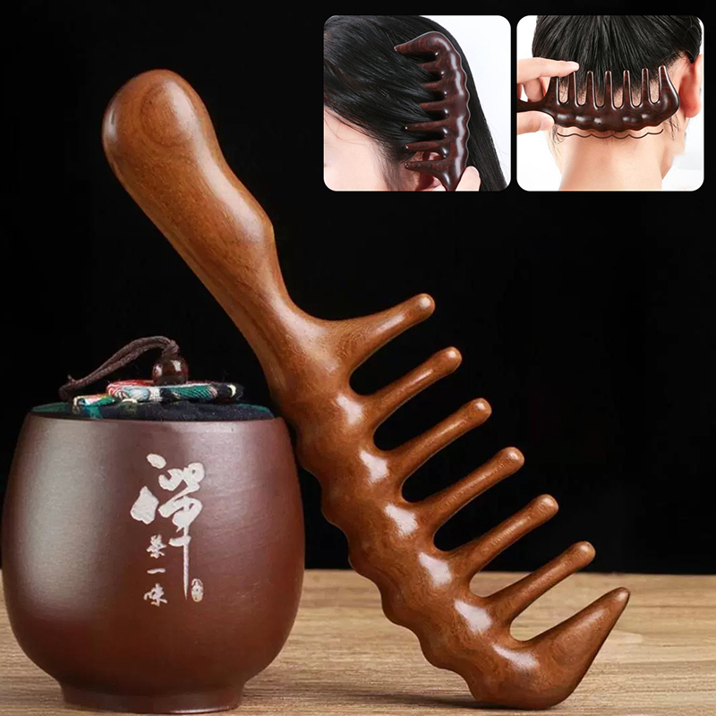 Hair Care Gift - Natural Sandalwood Hair Combs Anti-Static Wooden