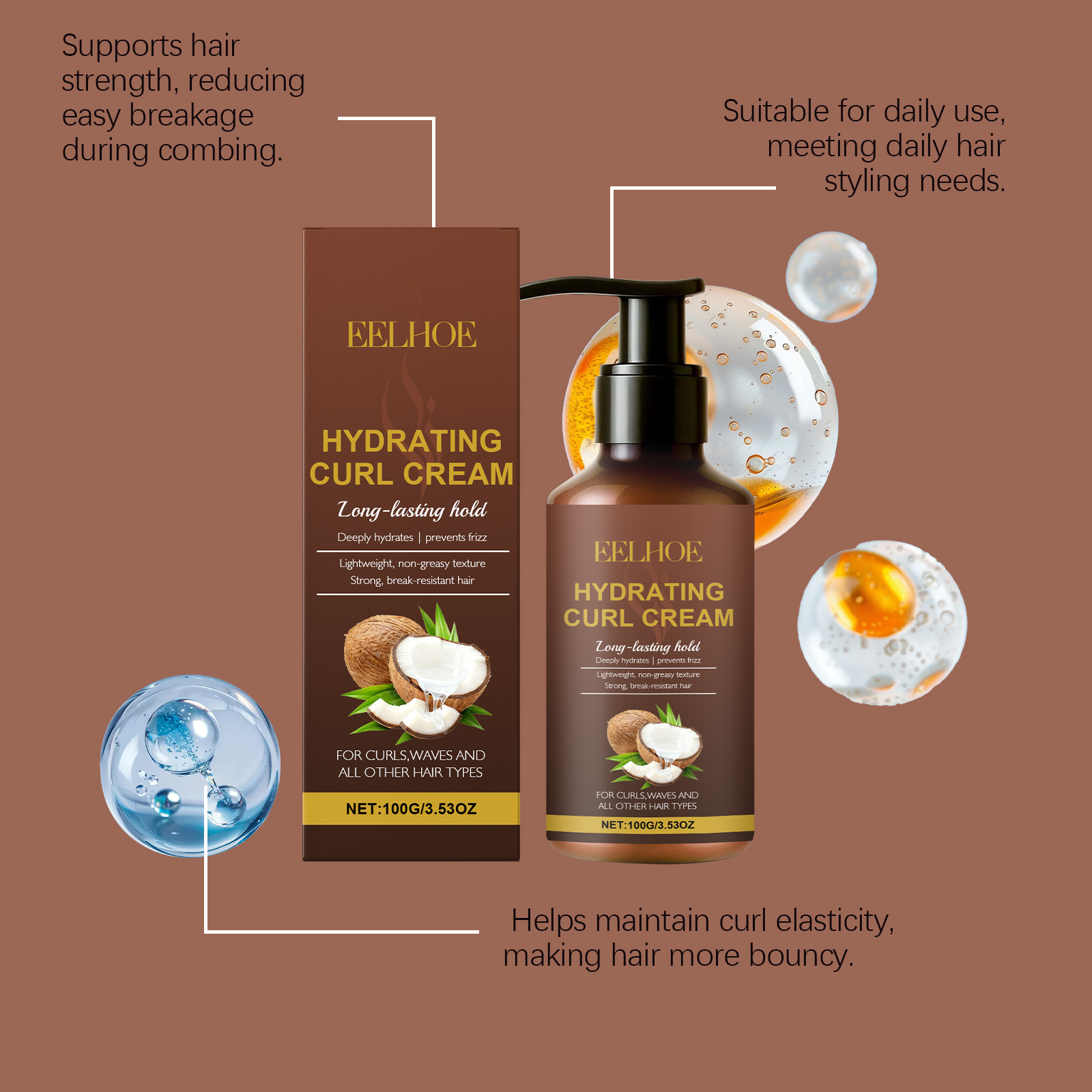 Curl Styling Cream for Wavy an - Hair Care Nature review and price