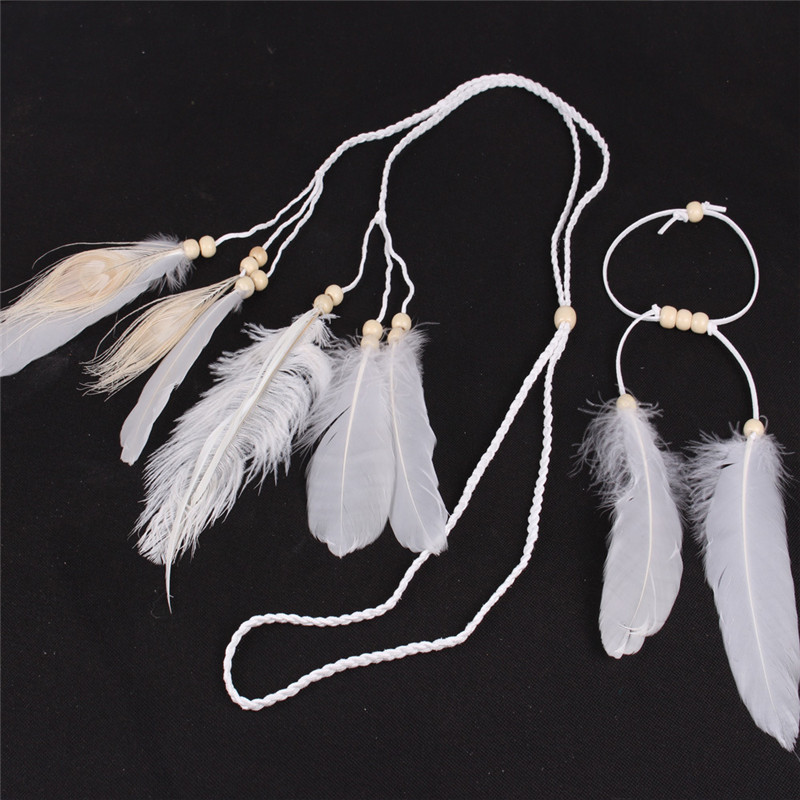 Bohemian Style Indian White Fe - Feather Hair Extension review and price