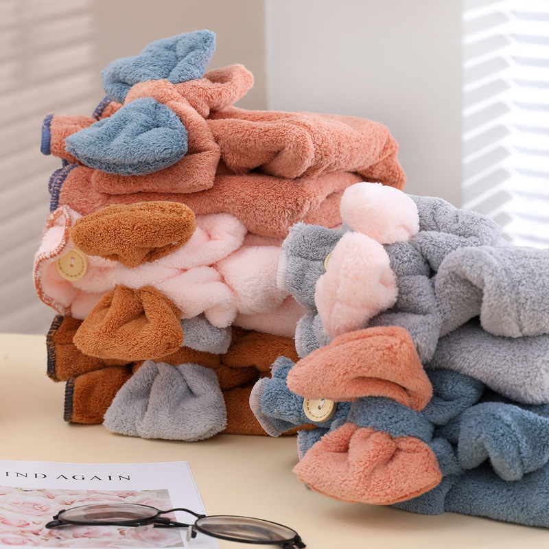 Fleece Solid Color Hair Towel  - Hair Turban Towel review and price