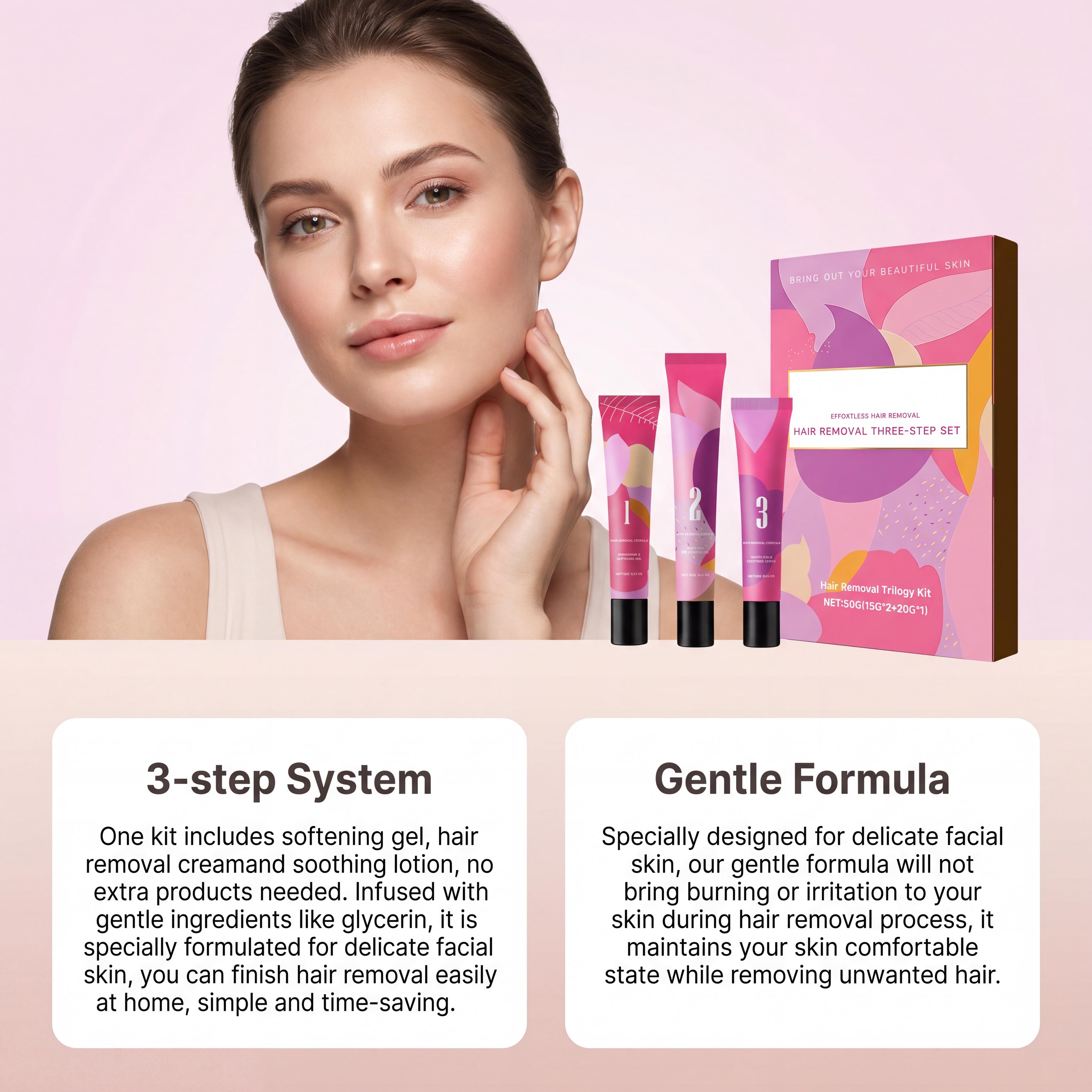 Hair Removal Cream Kit 3-Step  - Hair Care Steps review and price