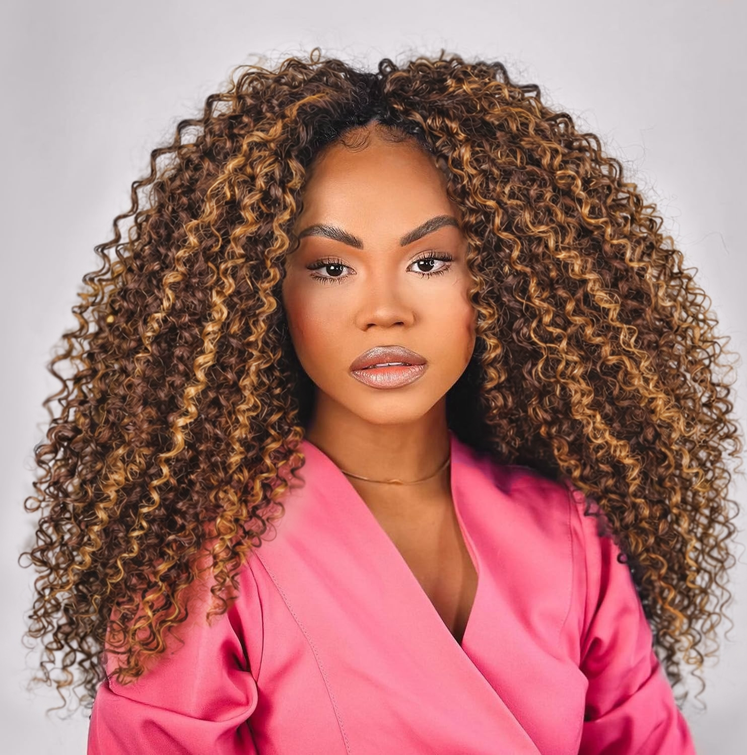 P4/27 Ombre Highlight Kinky Cu - Feather Hair Extension review and price