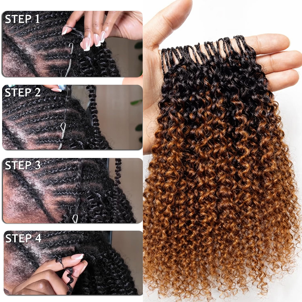 Kinky Curly Crochet Human Hair - Feather Hair Extension review and price