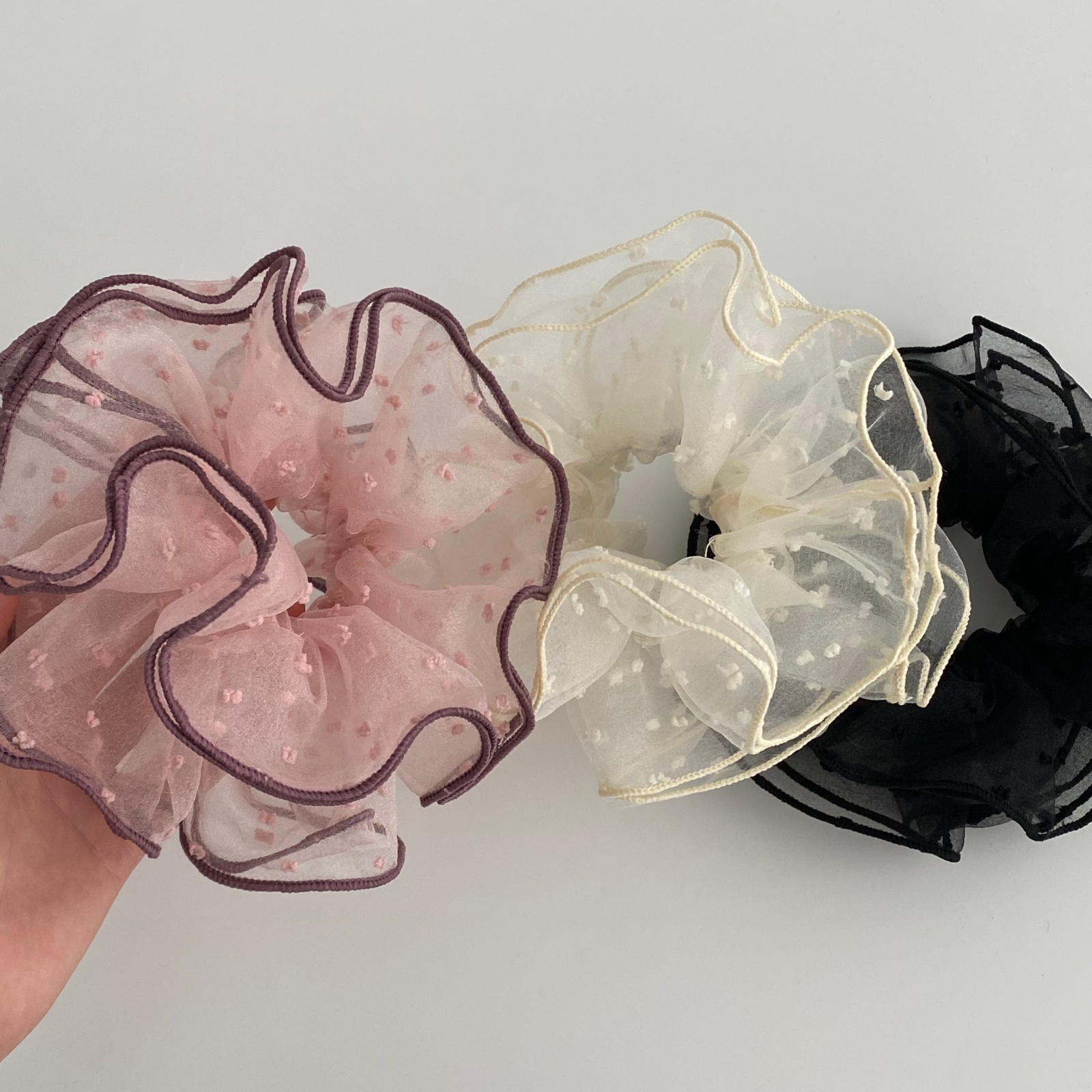 1PC Summer Ruffled Sheer Tulle - Hair Net Invisible review and price