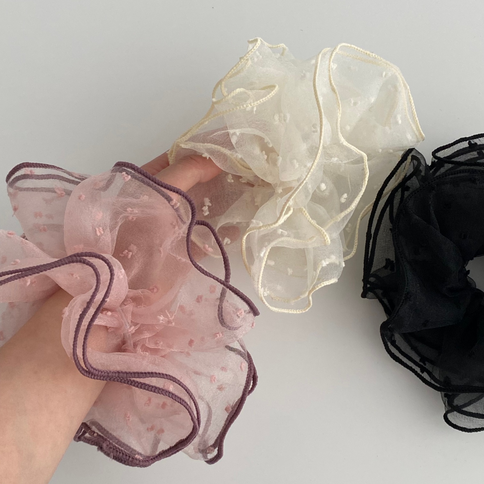 1PC Summer Ruffled Sheer Tulle - Hair Net Invisible review and price