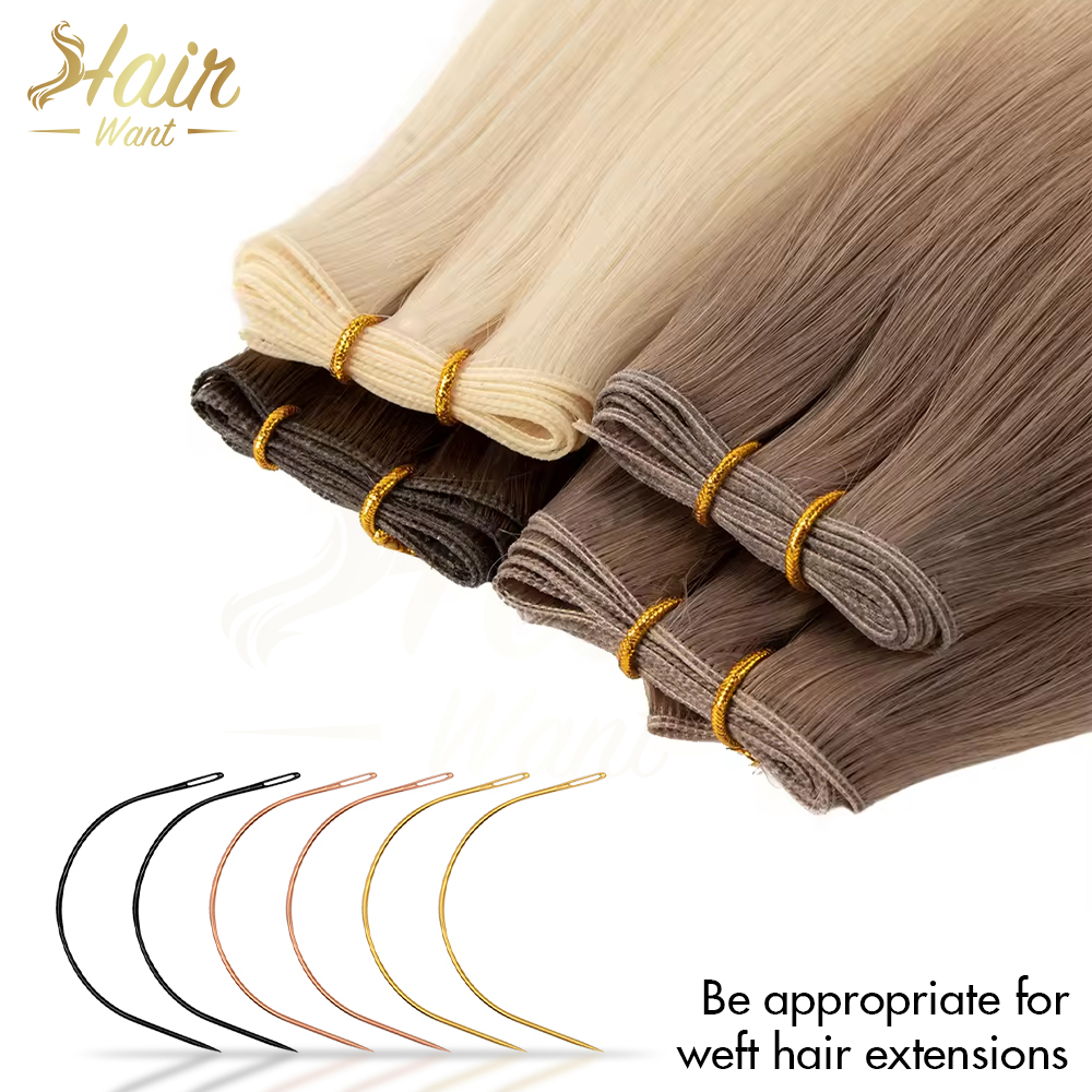 Hair Want 10Pcs Curved Needles - Feather Hair Extension review and price