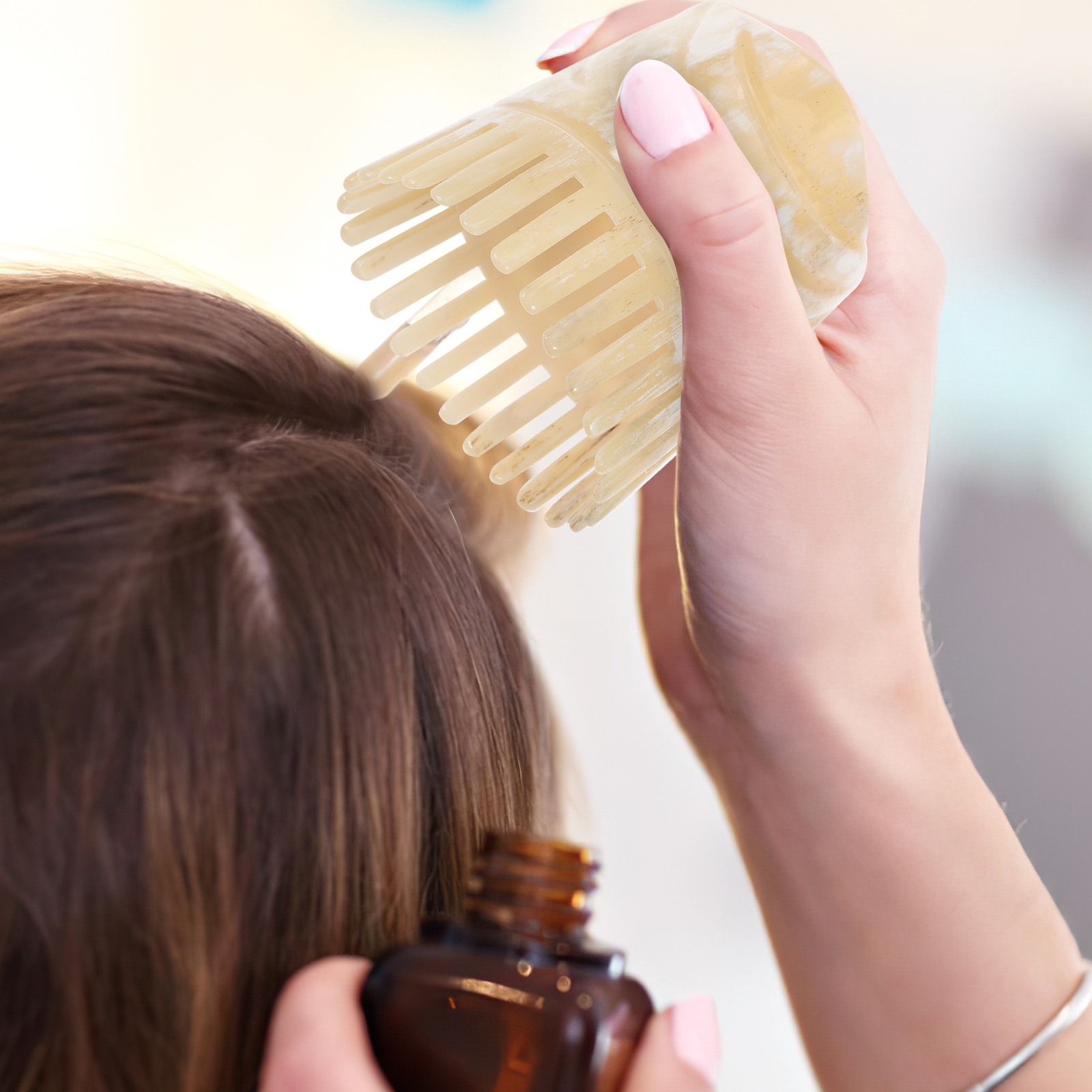 Portable Oxhorn Haircomb With  - Hair Care Tips review and price
