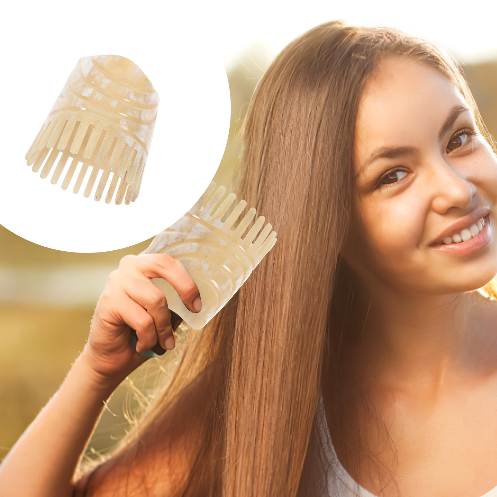 Portable Oxhorn Haircomb With  - Hair Care Tips review and price