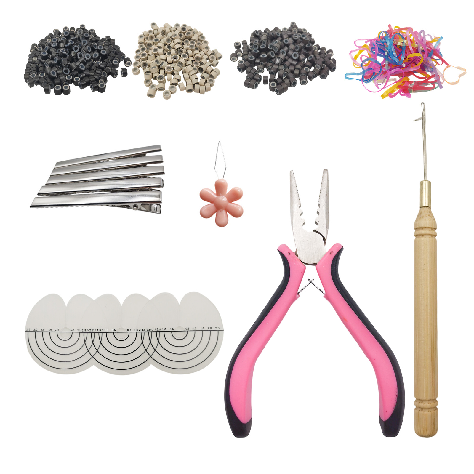 Hair extensions tools kit with - Feather Hair Extension review and price
