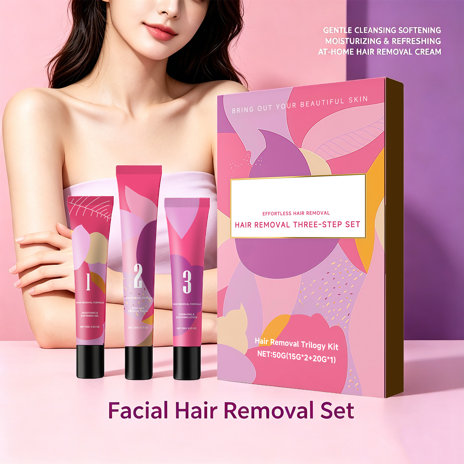 Facial Hair Removal 3-Step Set - Hair Care Steps review and price