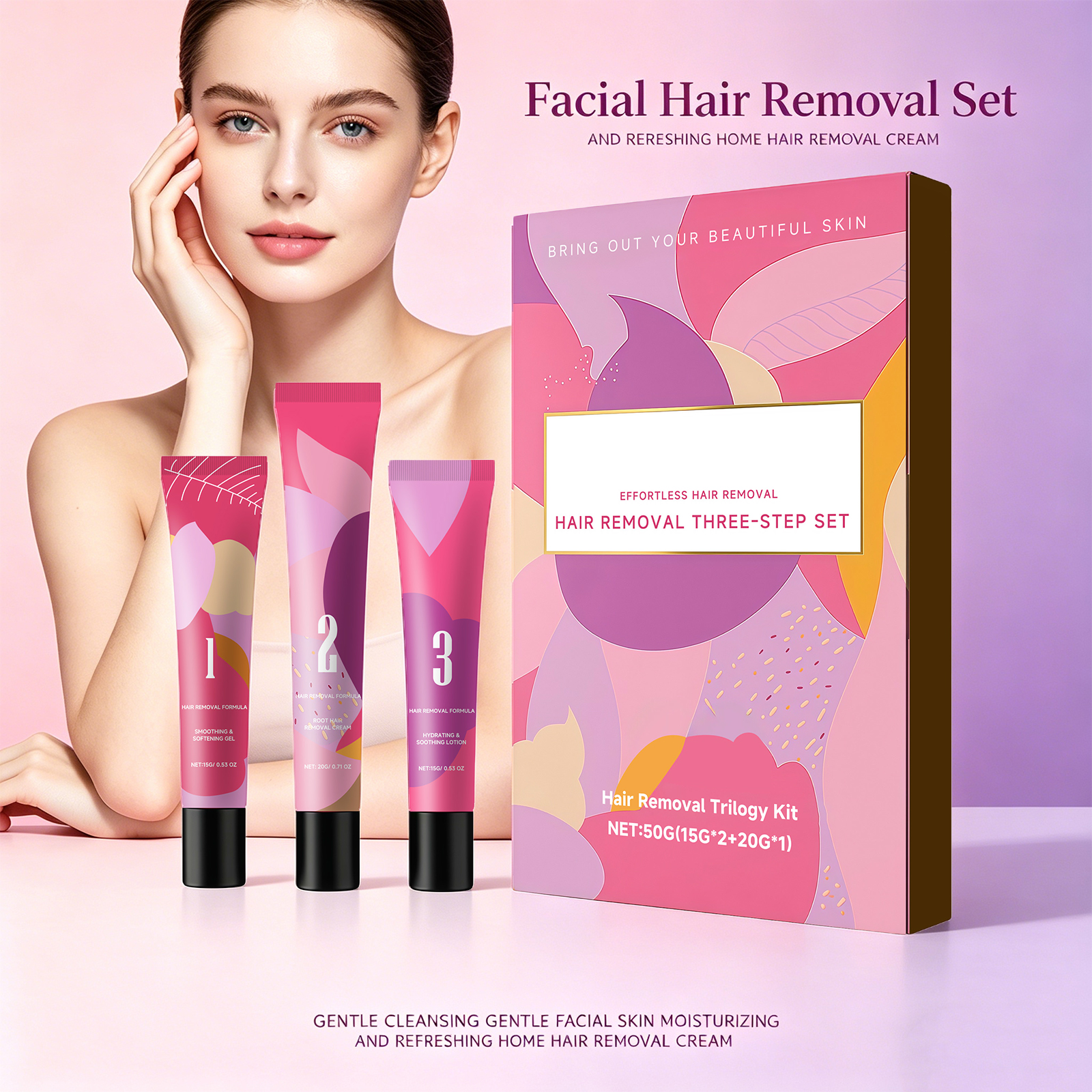 Facial Hair Removal 3-Step Set - Hair Care Steps review and price