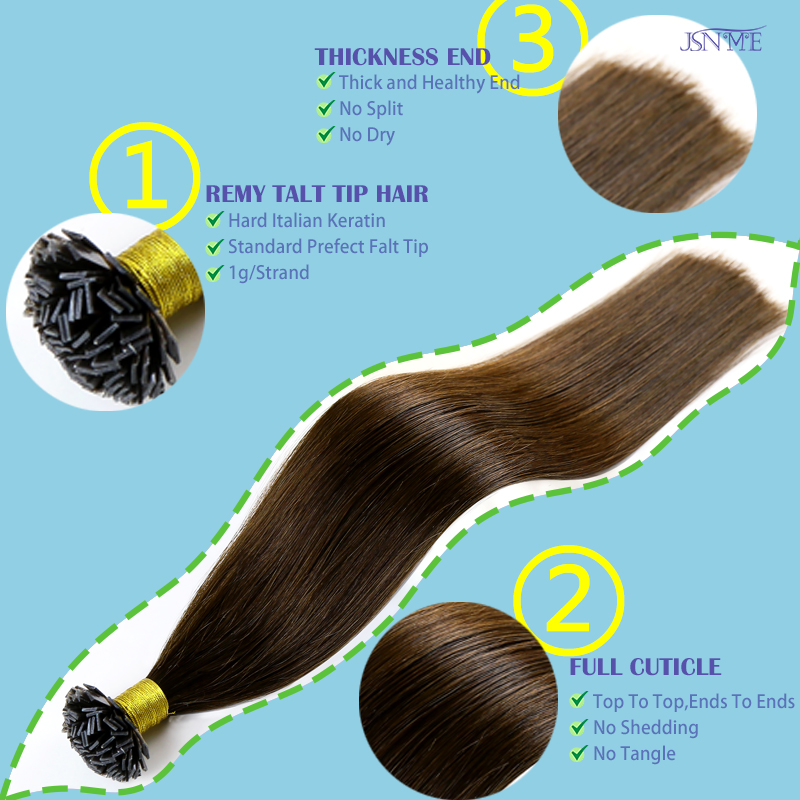 JSNME Flat tip Human Hair Exte - Hair Care Tips review and price