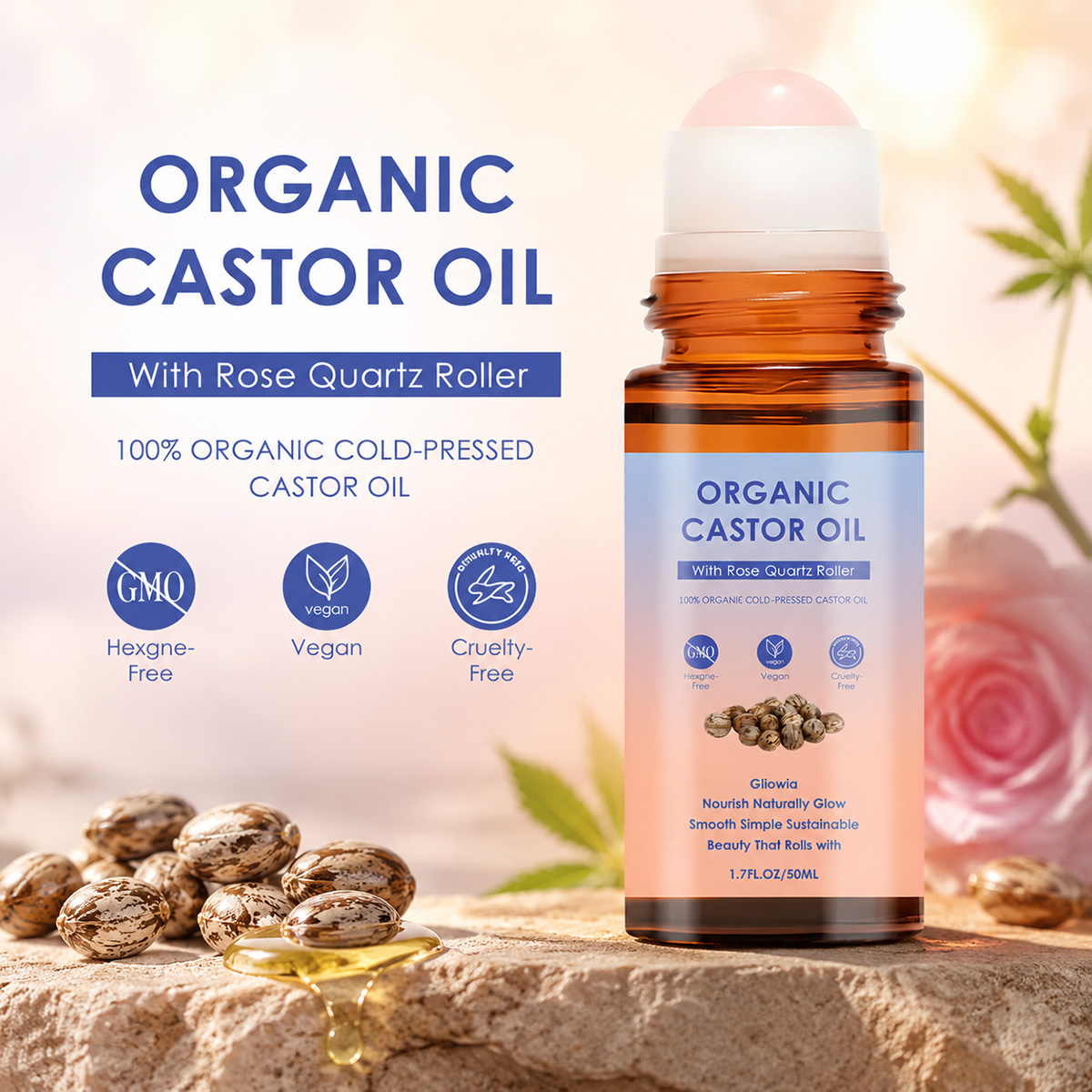 Organic Castor Oil Rose Quartz - Castor Oil Cold Press review and price