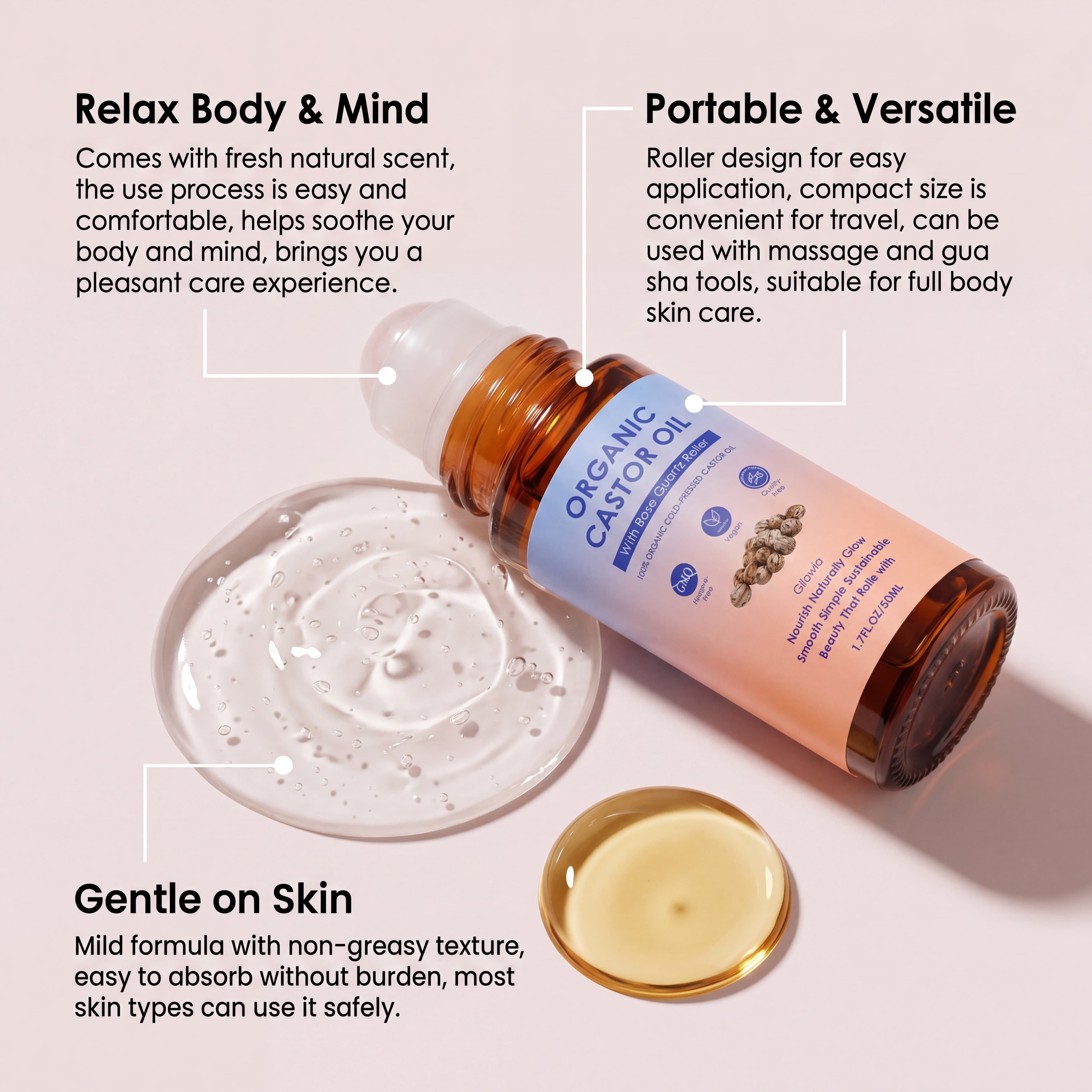Organic Castor Oil Rose Quartz - Castor Oil Cold Press review and price