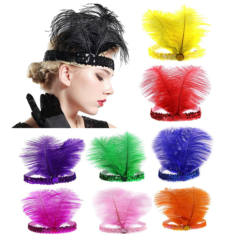 Sequins Feather Crystal Headba - Feather Hair Extension review and price