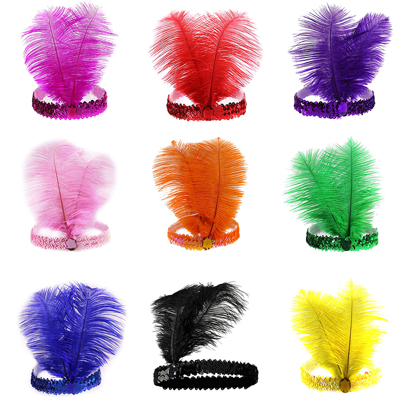 Sequins Feather Crystal Headba - Feather Hair Extension review and price
