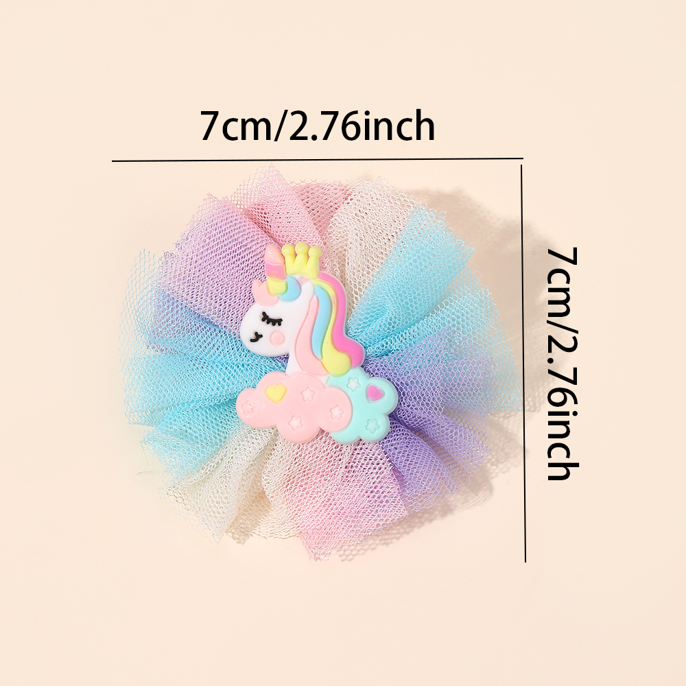 2Pcs Cartoon Unicorn Hair Tie  - Hair Net Invisible review and price