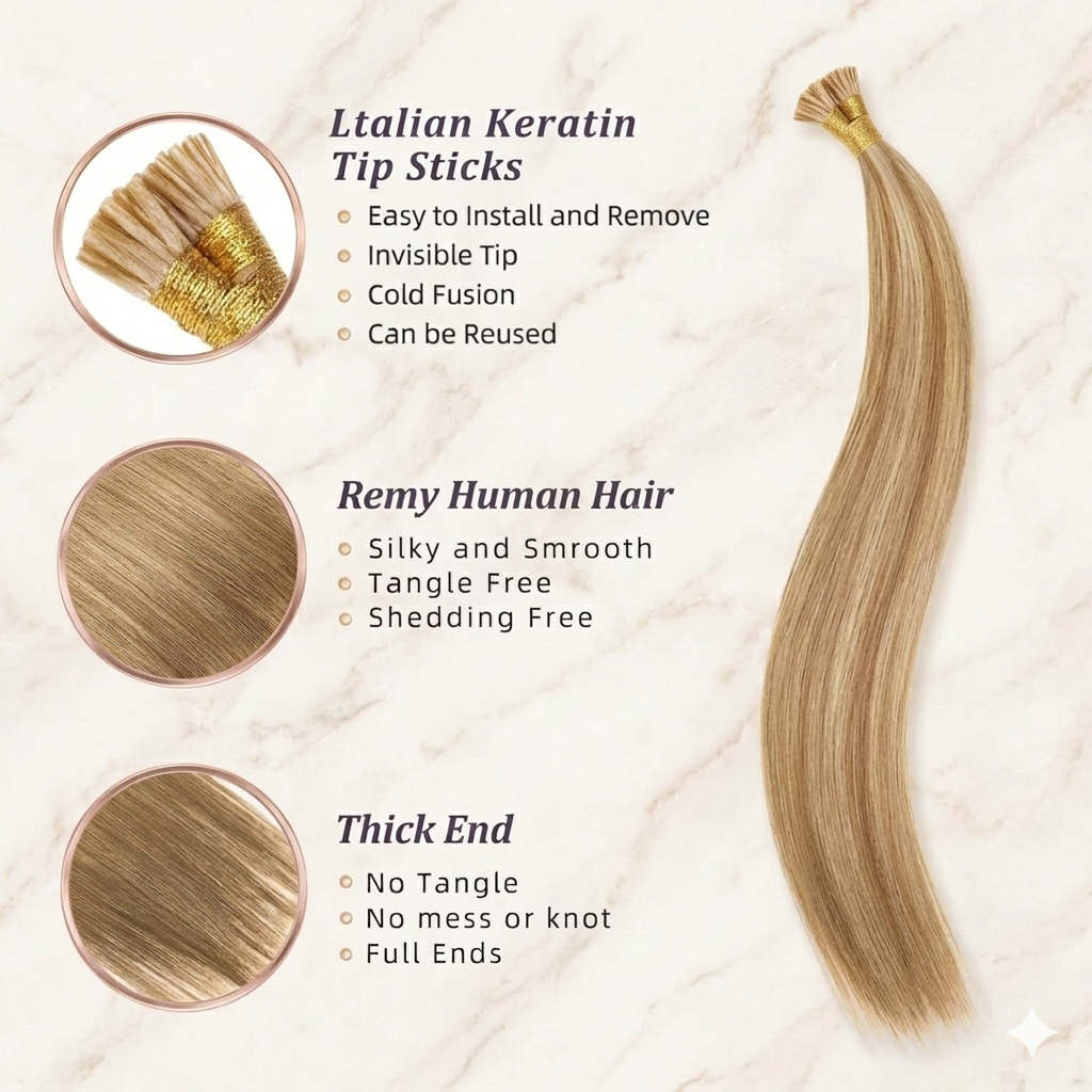18inch Natural Remy I- Tip Hum - Hair Care Tips review and price